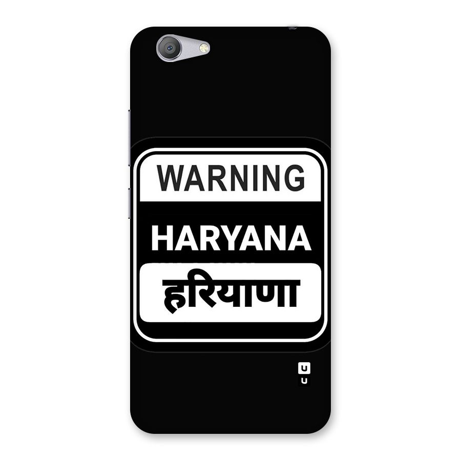 Warning Haryana Back Case for Vivo Y53