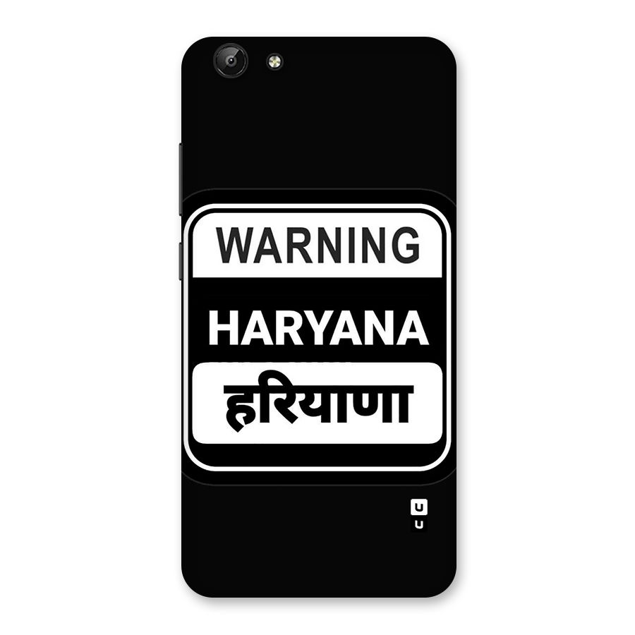 Warning Haryana Back Case for Vivo Y69
