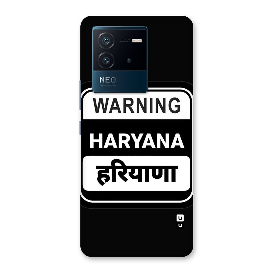 Warning Haryana Back Case for Vivo iQOO Neo 6 5G