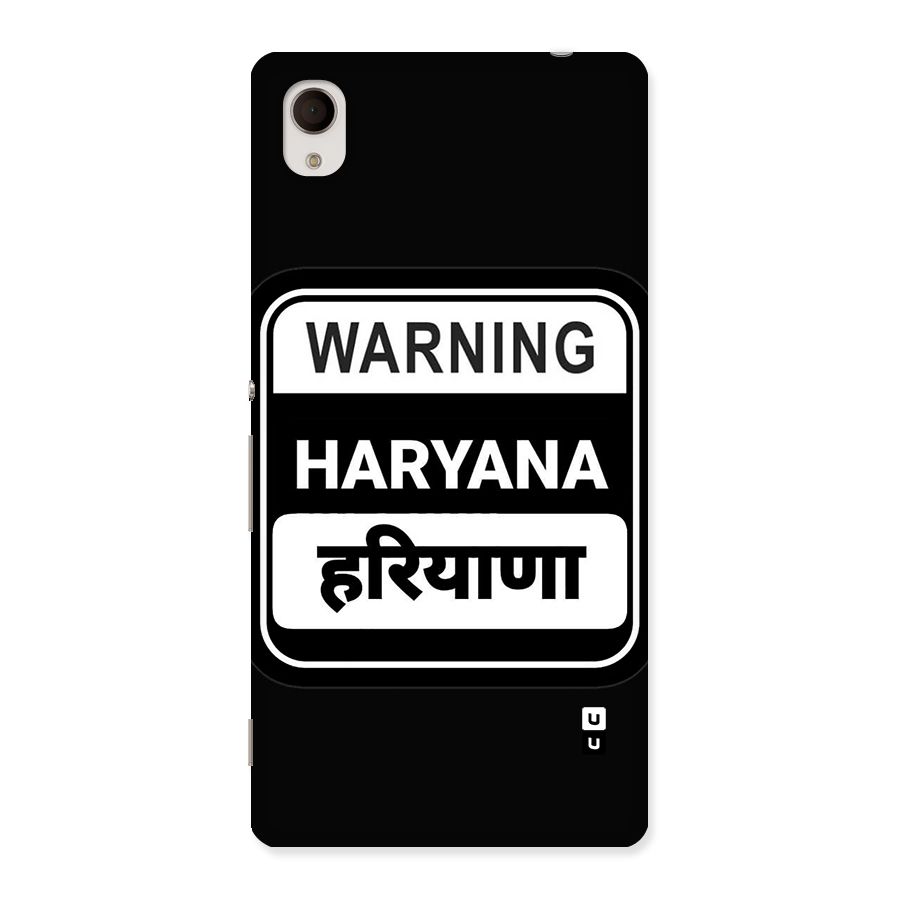 Warning Haryana Back Case for Xperia M4