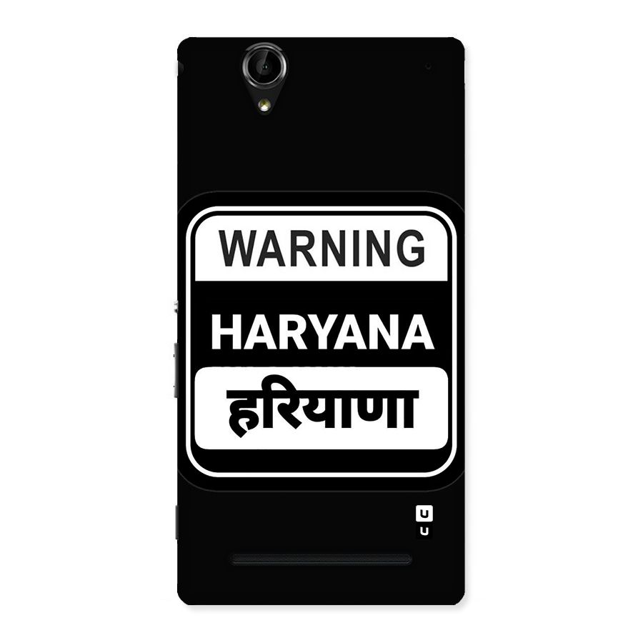 Warning Haryana Back Case for Xperia T2
