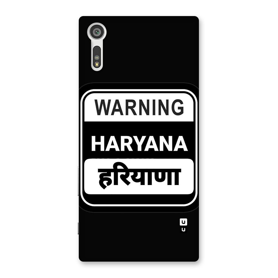 Warning Haryana Back Case for Xperia XZ