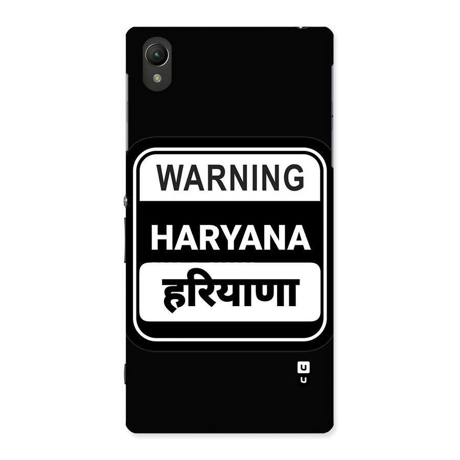Warning Haryana Back Case for Xperia Z1