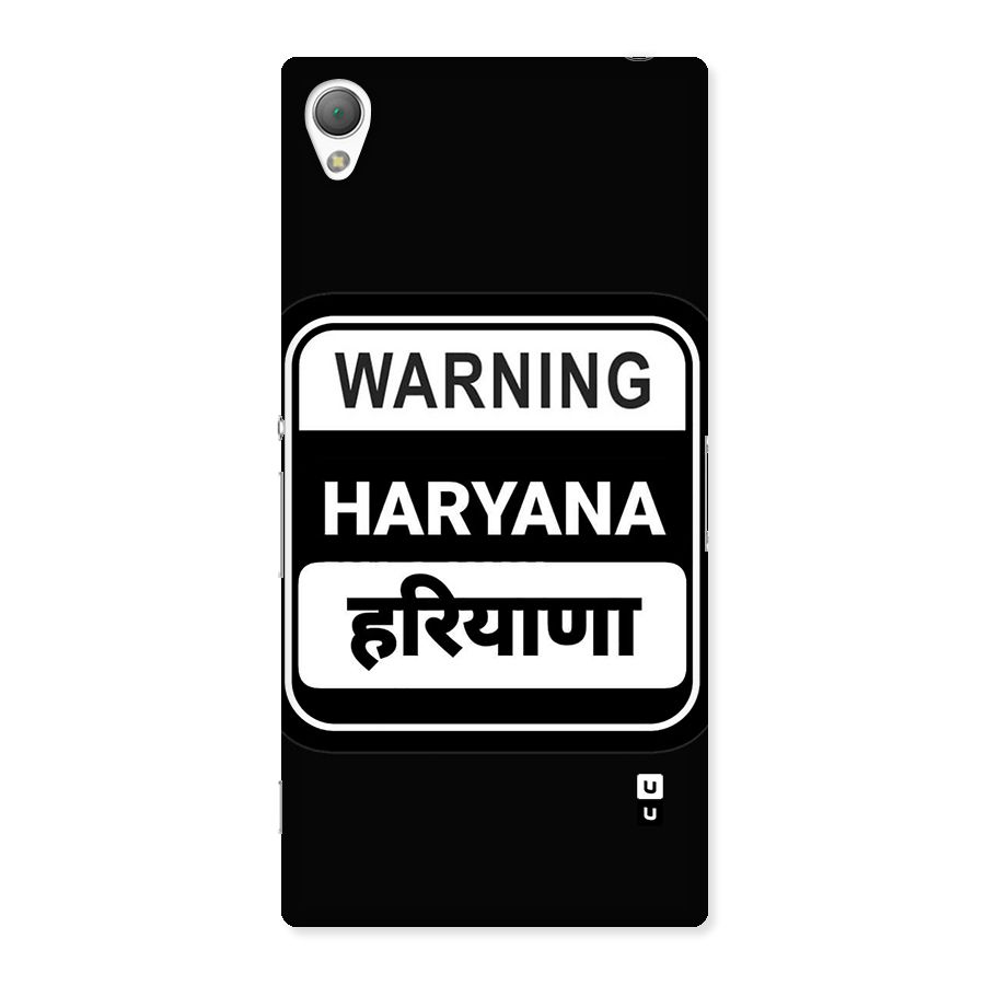 Warning Haryana Back Case for Xperia Z3