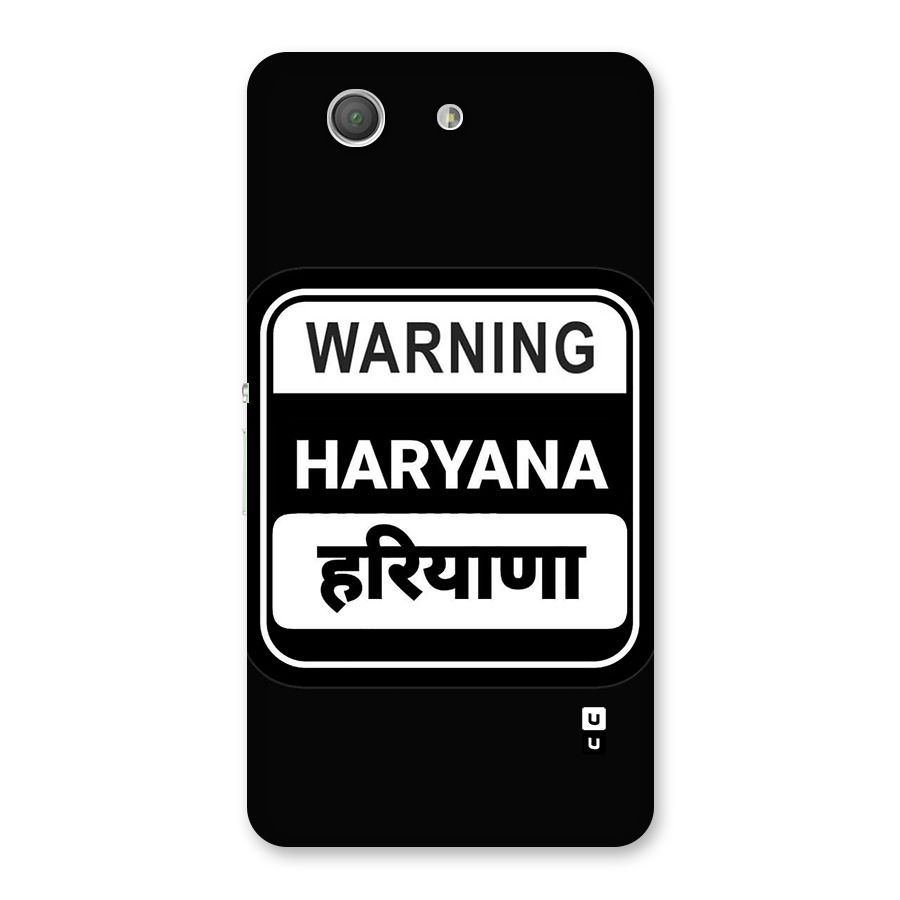 Warning Haryana Back Case for Xperia Z3 Compact