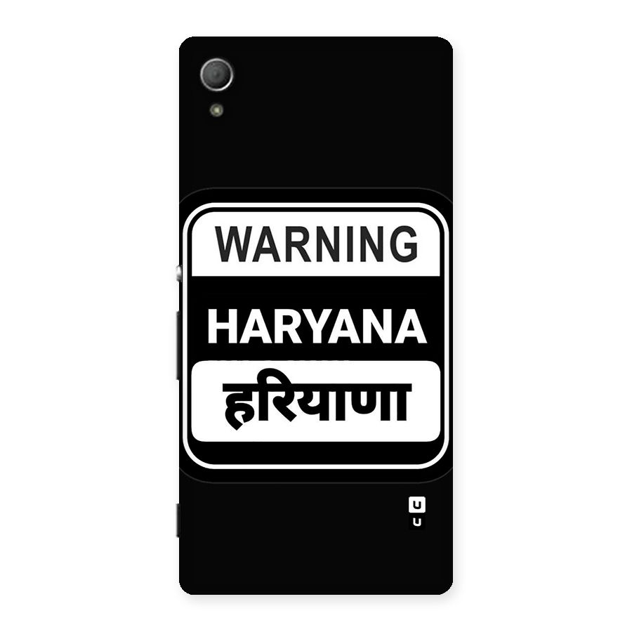 Warning Haryana Back Case for Xperia Z3 Plus