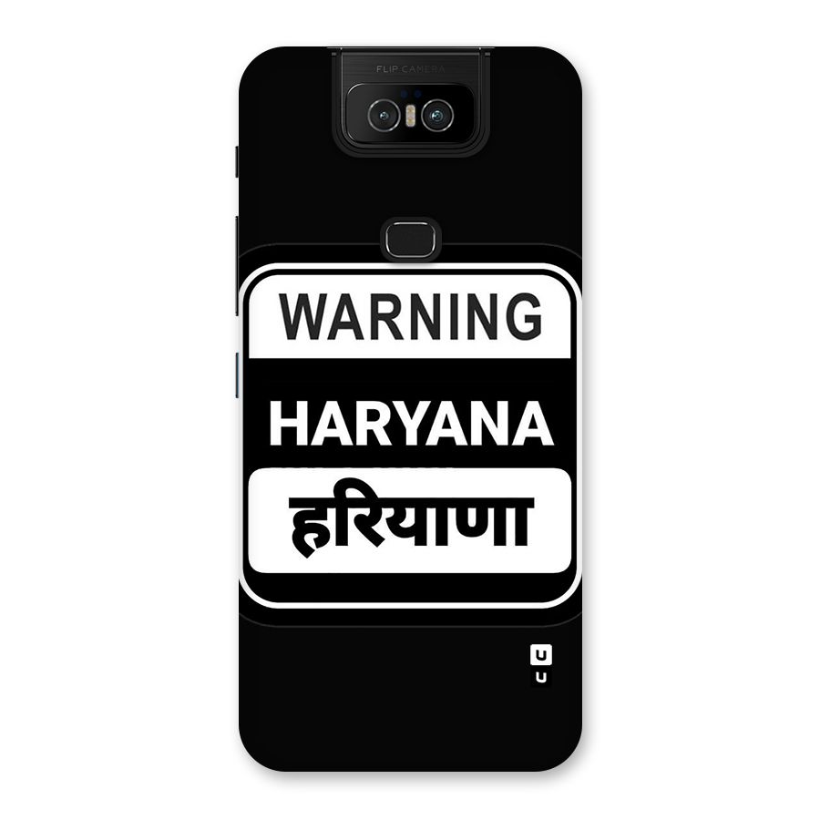 Warning Haryana Back Case for Zenfone 6z
