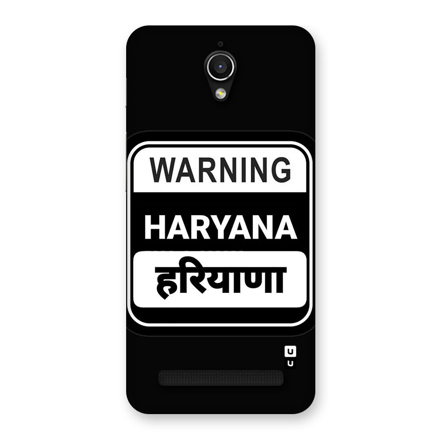 Warning Haryana Back Case for Zenfone Go