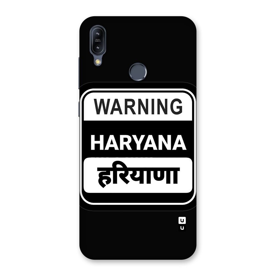 Warning Haryana Back Case for Zenfone Max M2