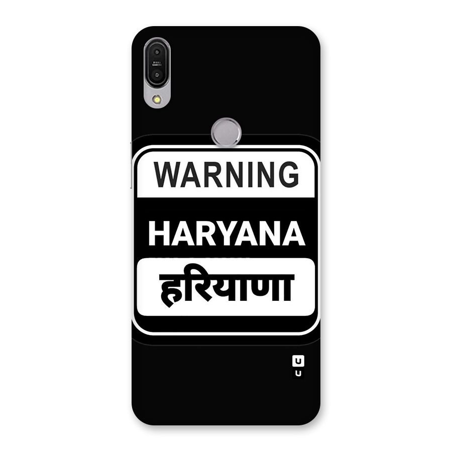 Warning Haryana Back Case for Zenfone Max Pro M1