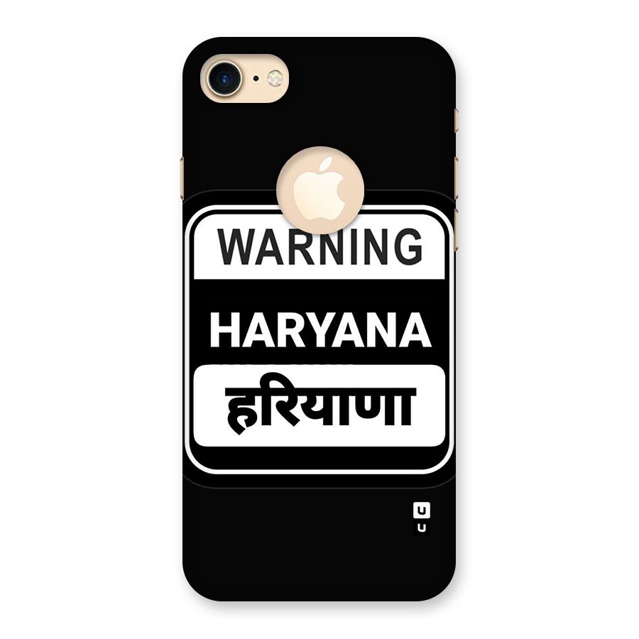 Warning Haryana Back Case for iPhone 7 Logo Cut