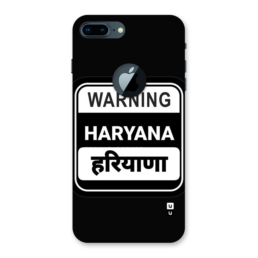 Warning Haryana Back Case for iPhone 7 Plus Logo Cut