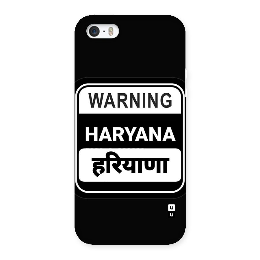 Warning Haryana Back Case for iPhone SE 2016
