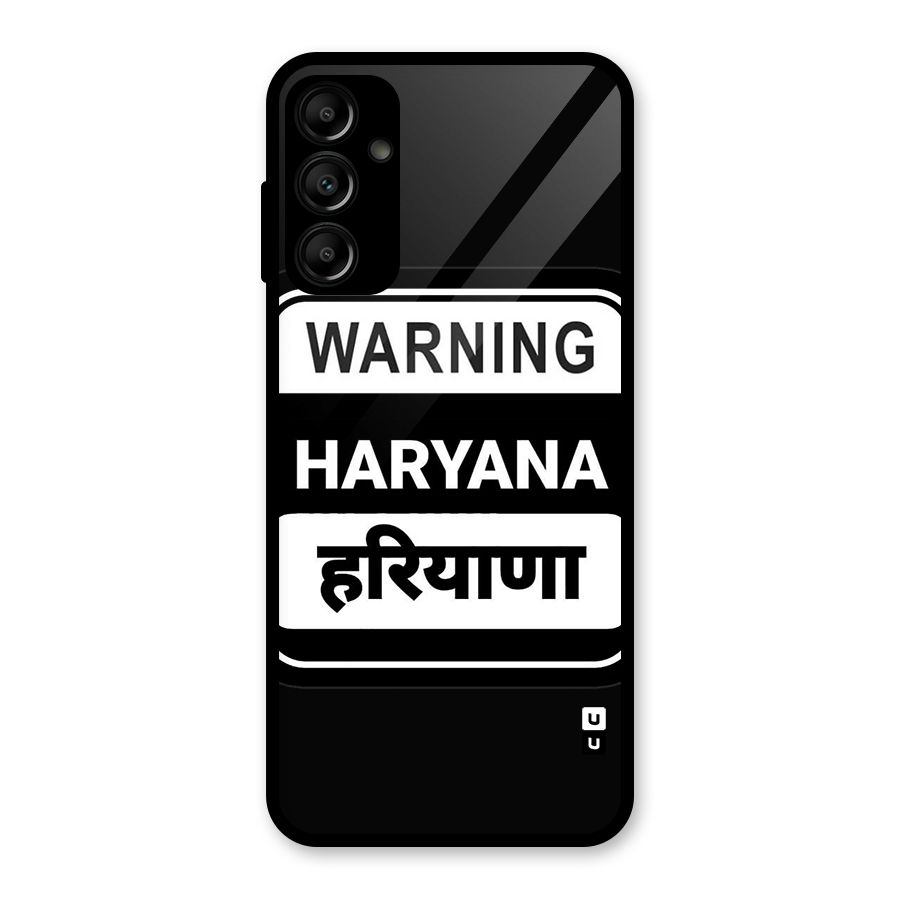 Warning Haryana Glass Back Case for Galaxy A14 5G