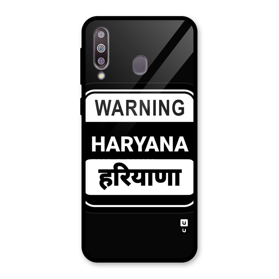 Warning Haryana Glass Back Case for Galaxy M30