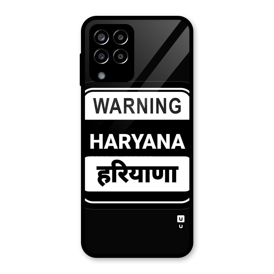 Warning Haryana Glass Back Case for Galaxy M33