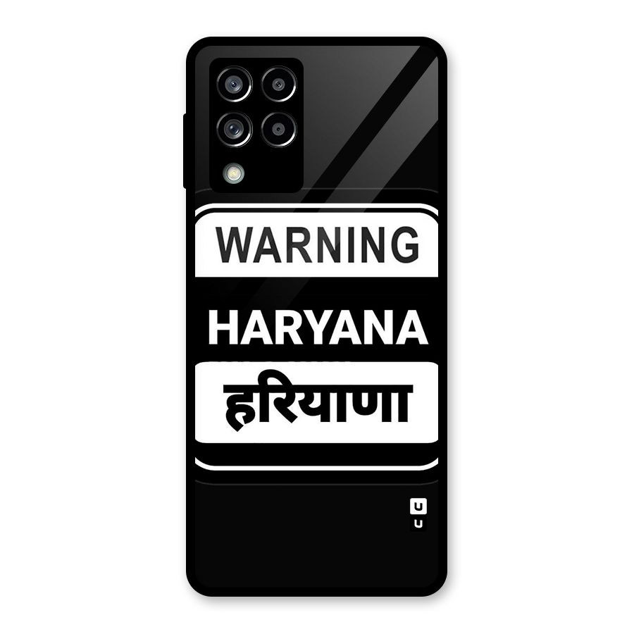Warning Haryana Glass Back Case for Galaxy M53 5G