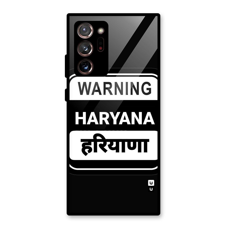 Warning Haryana Glass Back Case for Galaxy Note 20 Ultra 5G