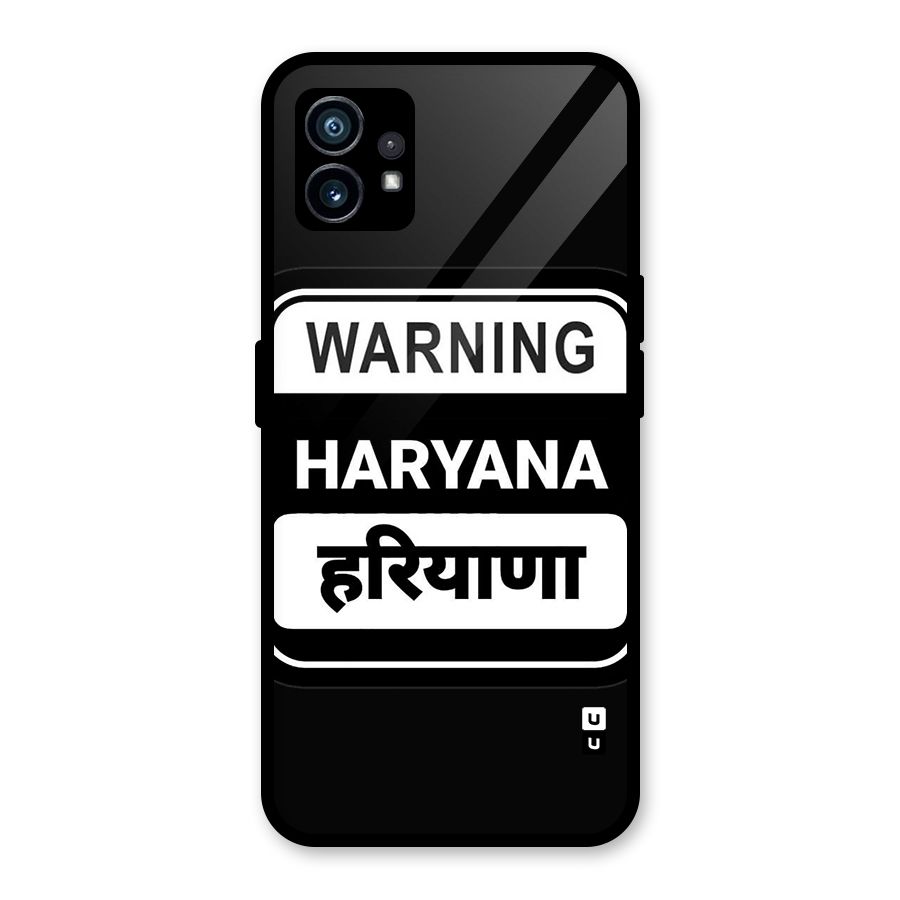 Warning Haryana Glass Back Case for Nothing Phone 1