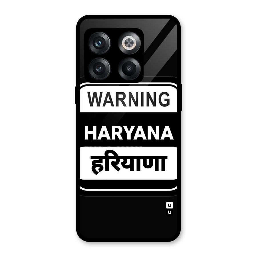 Warning Haryana Glass Back Case for OnePlus 10T