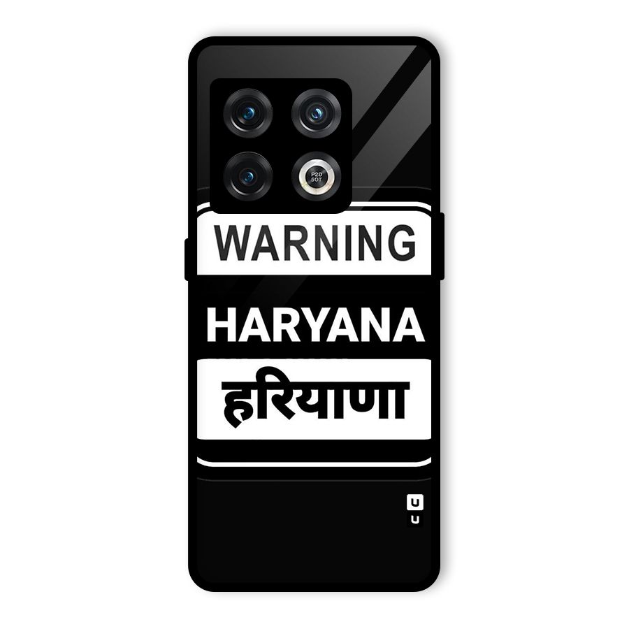 Warning Haryana Glass Back Case for OnePlus 10 Pro 5G