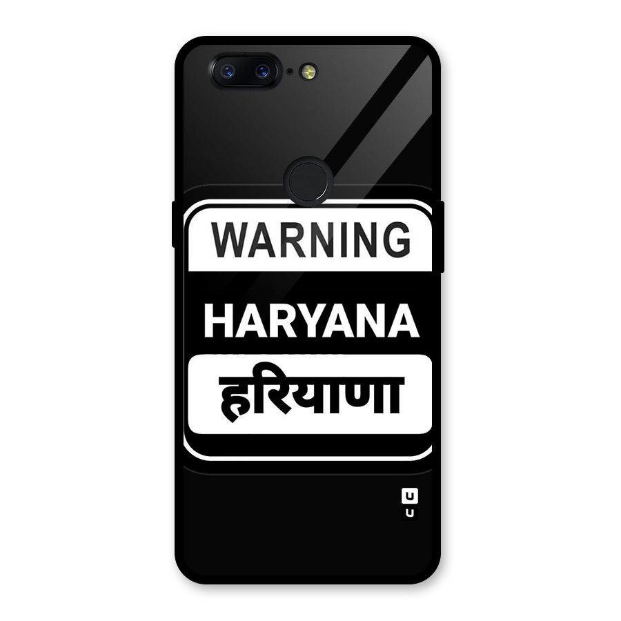 Warning Haryana Glass Back Case for OnePlus 5T
