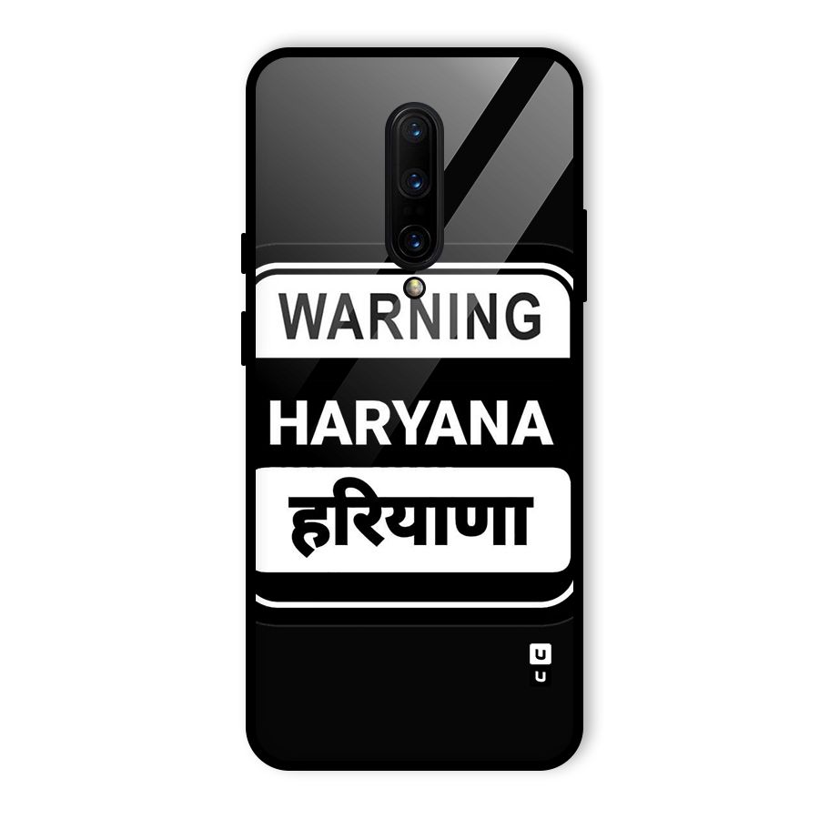 Warning Haryana Glass Back Case for OnePlus 7 Pro