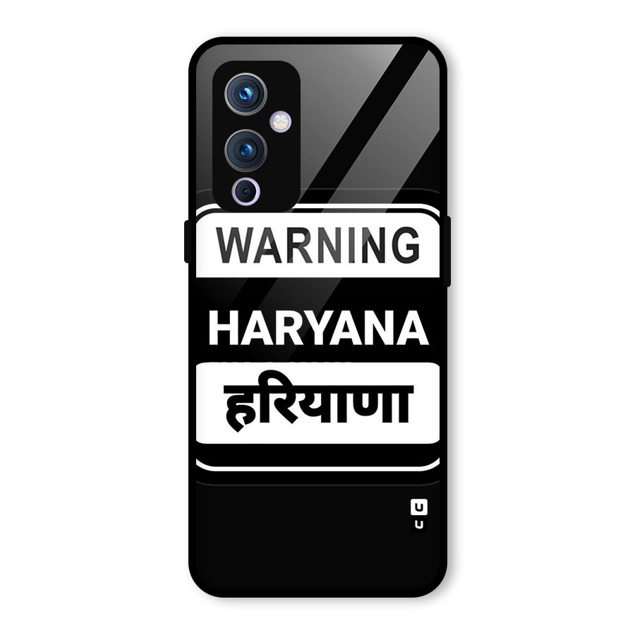 Warning Haryana Glass Back Case for OnePlus 9