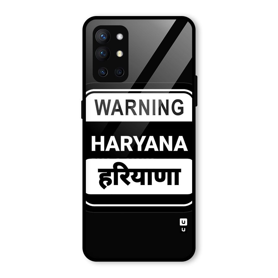 Warning Haryana Glass Back Case for OnePlus 9R