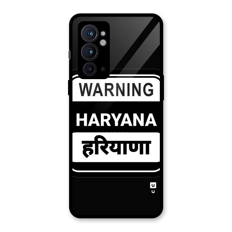 Warning Haryana Glass Back Case for OnePlus 9RT 5G