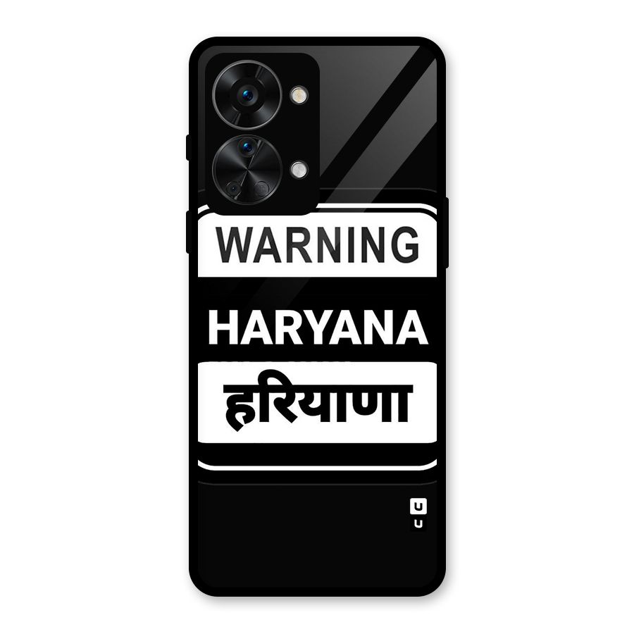 Warning Haryana Glass Back Case for OnePlus Nord 2T