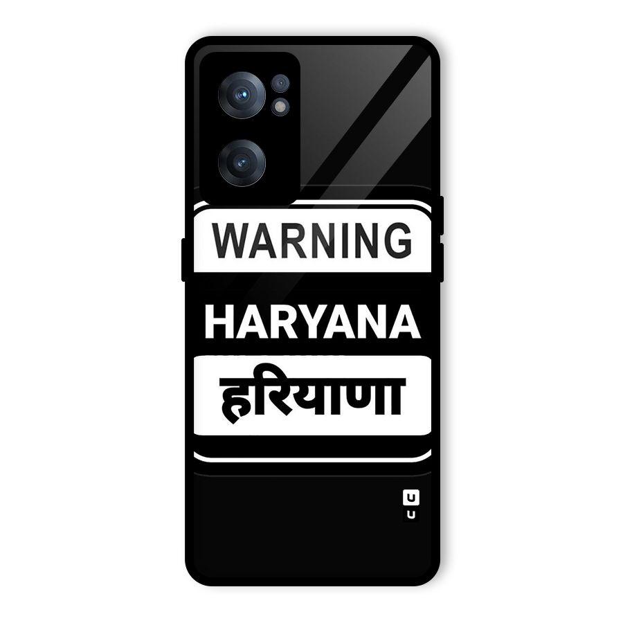 Warning Haryana Glass Back Case for OnePlus Nord CE 2 5G