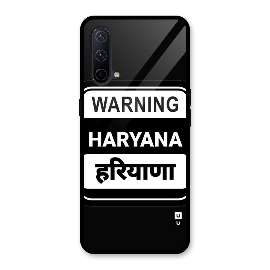Warning Haryana Glass Back Case for OnePlus Nord CE 5G