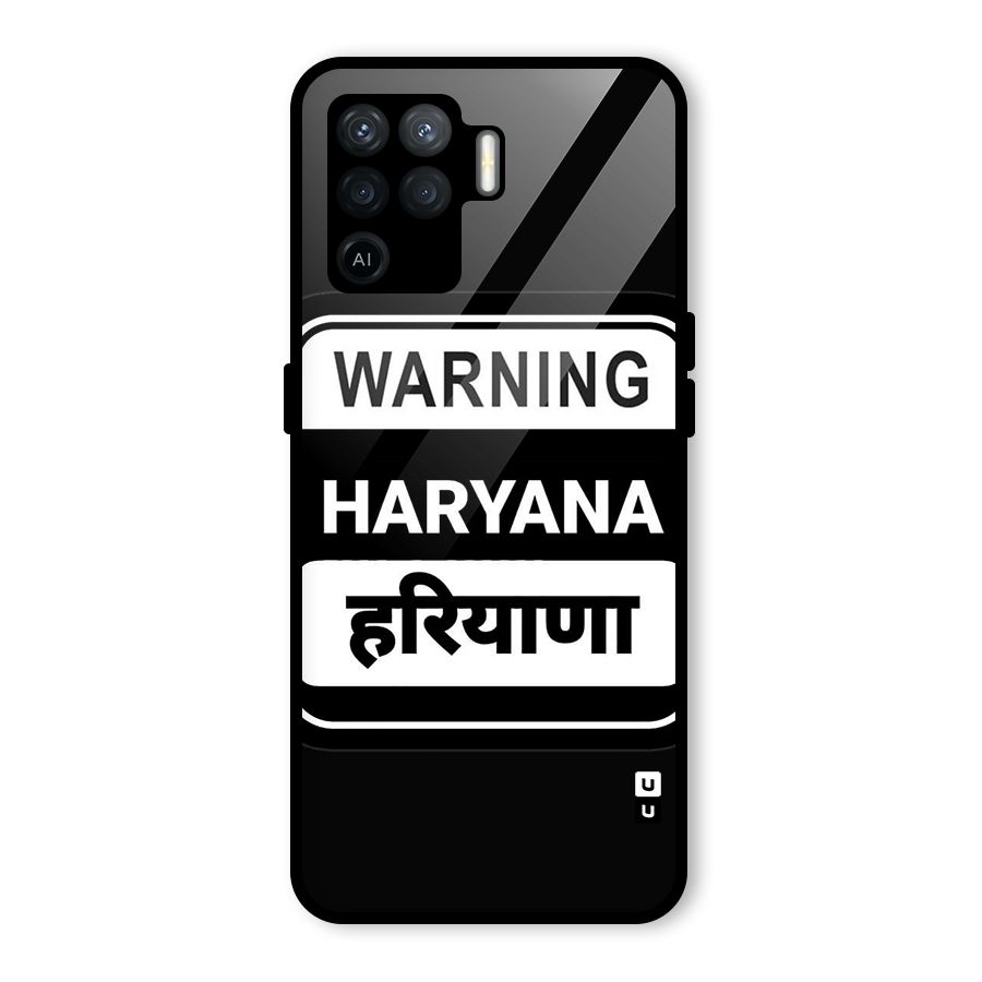 Warning Haryana Glass Back Case for Oppo F19 Pro
