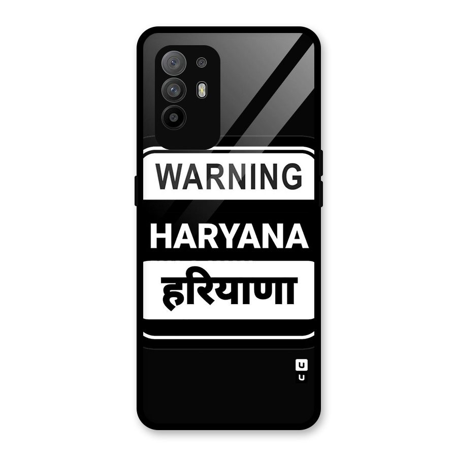 Warning Haryana Glass Back Case for Oppo F19 Pro Plus 5G