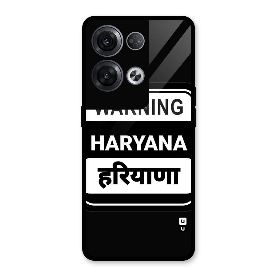 Warning Haryana Glass Back Case for Oppo Reno8 Pro 5G