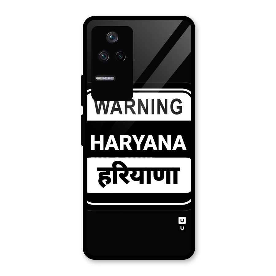 Warning Haryana Glass Back Case for Poco F4 5G