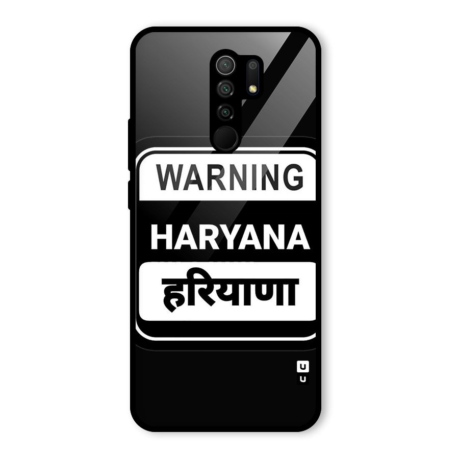 Warning Haryana Glass Back Case for Poco M2