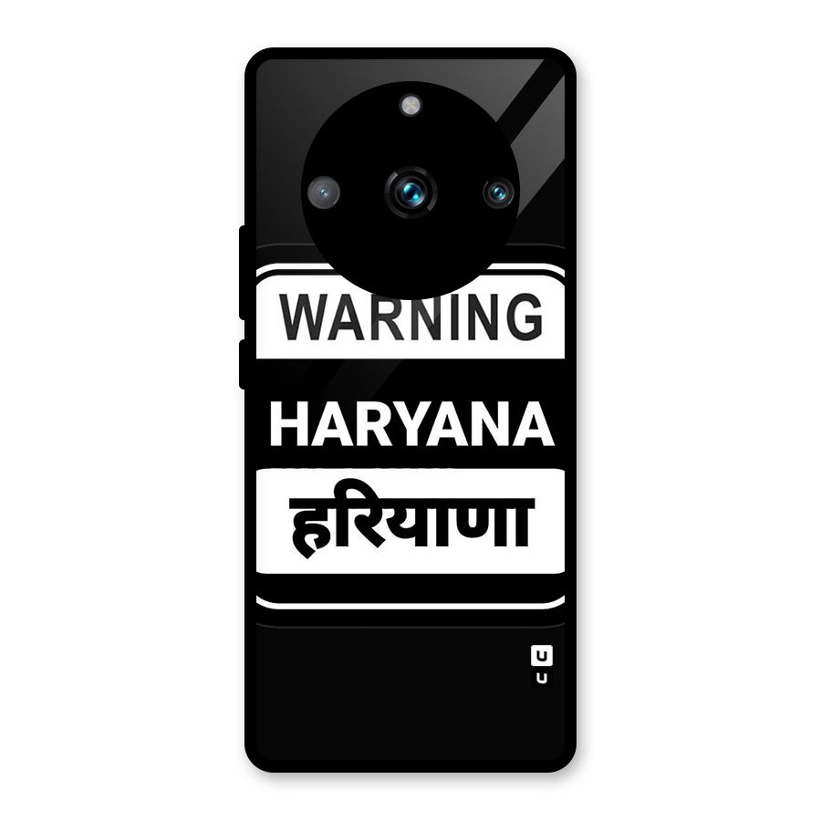 Warning Haryana Glass Back Case for Realme 11 Pro