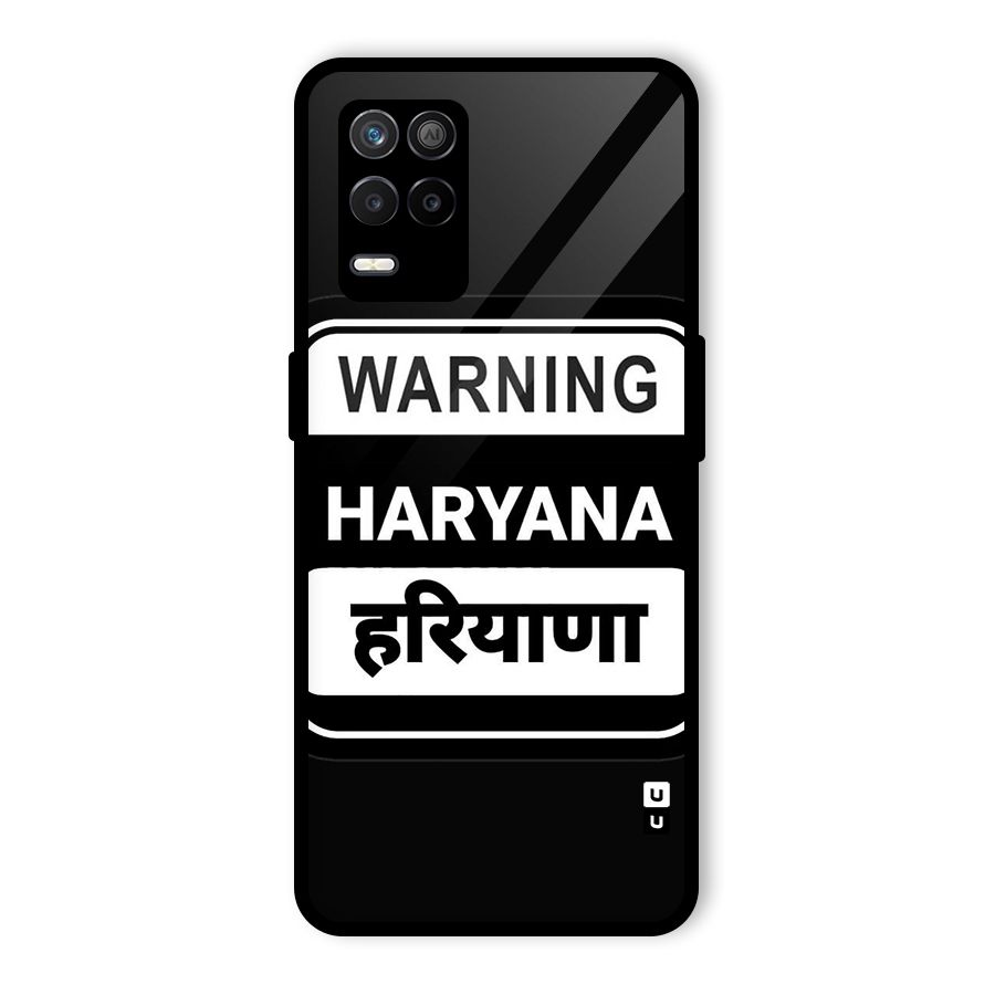 Warning Haryana Glass Back Case for Realme 8 5G