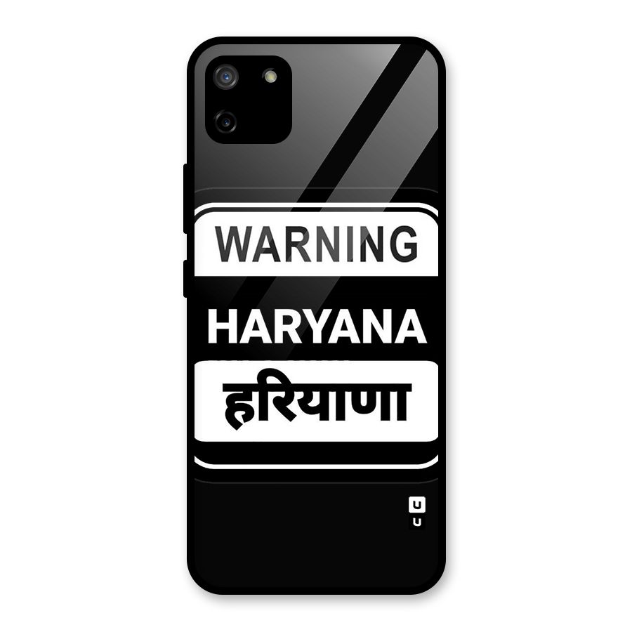 Warning Haryana Glass Back Case for Realme C11