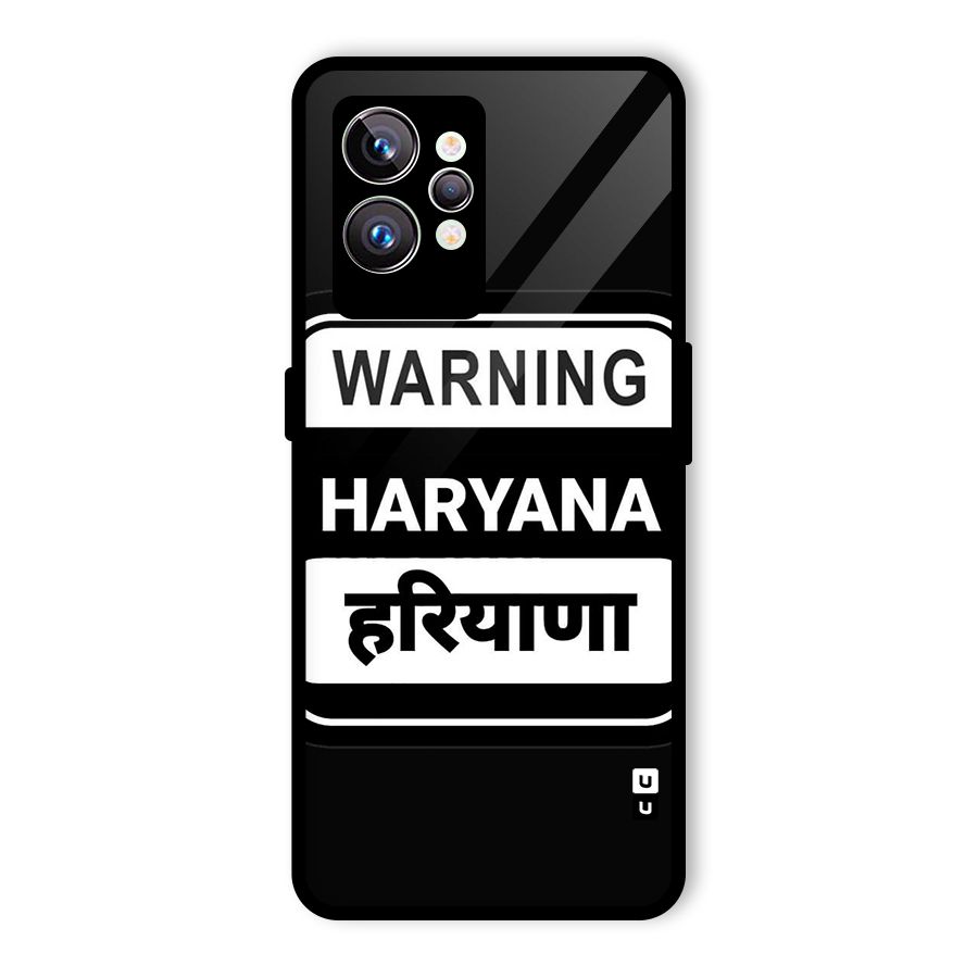 Warning Haryana Glass Back Case for Realme GT2 Pro