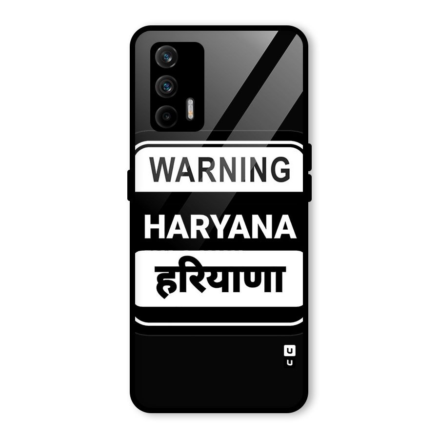 Warning Haryana Glass Back Case for Realme GT 5G
