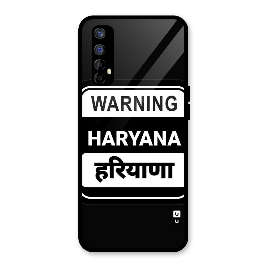 Warning Haryana Glass Back Case for Realme Narzo 20 Pro