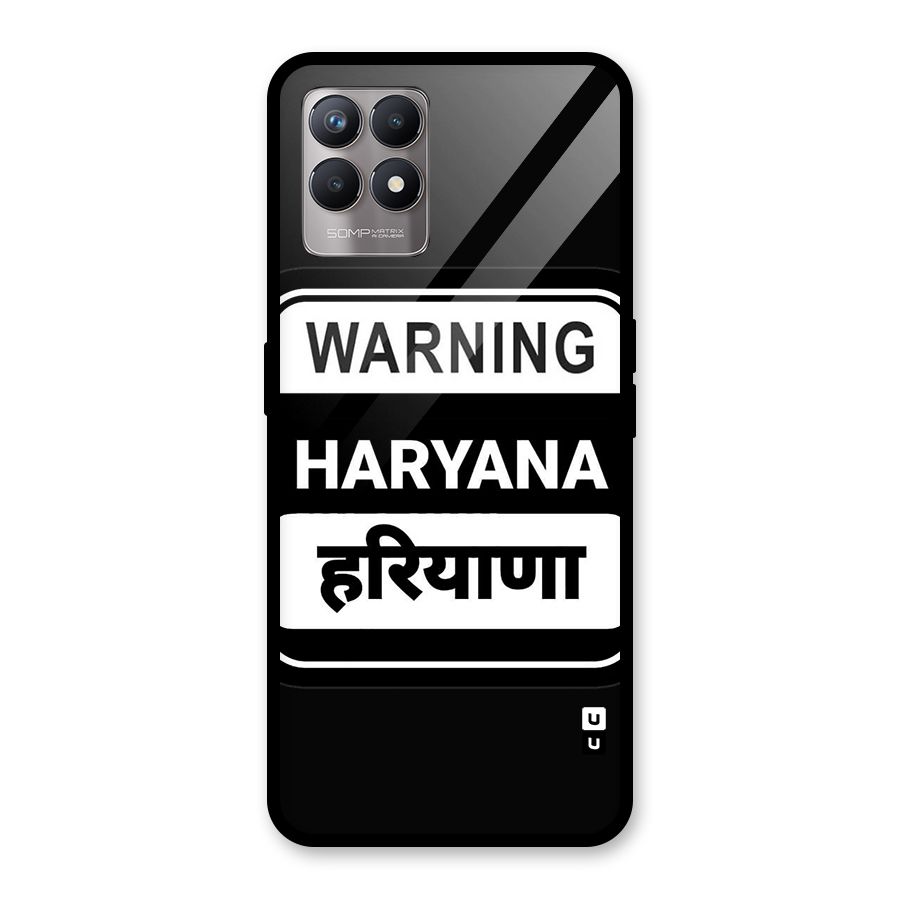 Warning Haryana Glass Back Case for Realme Narzo 50