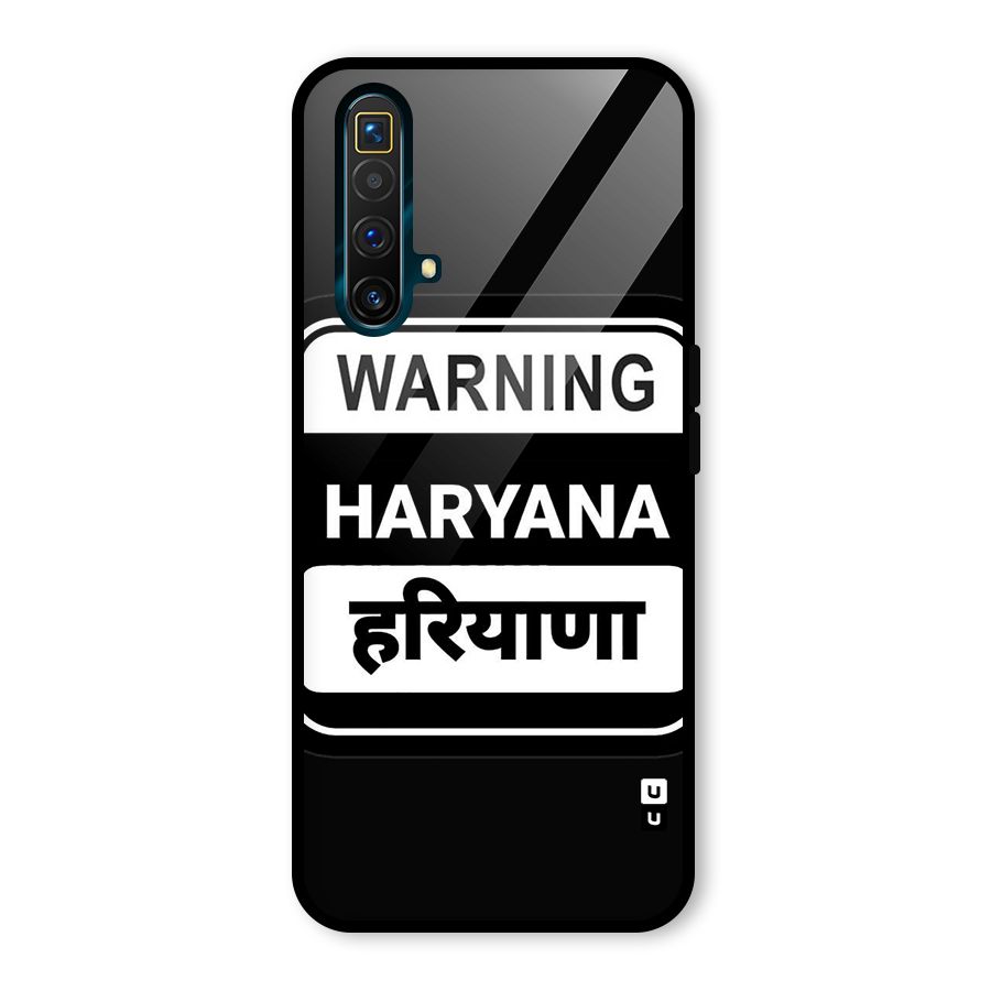 Warning Haryana Glass Back Case for Realme X3