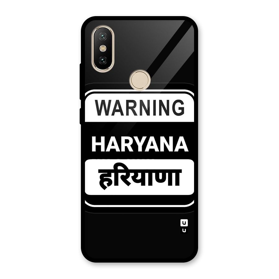 Warning Haryana Glass Back Case for Redmi A2