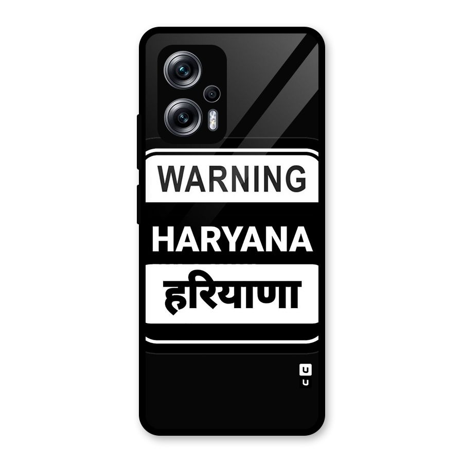 Warning Haryana Glass Back Case for Redmi K50i