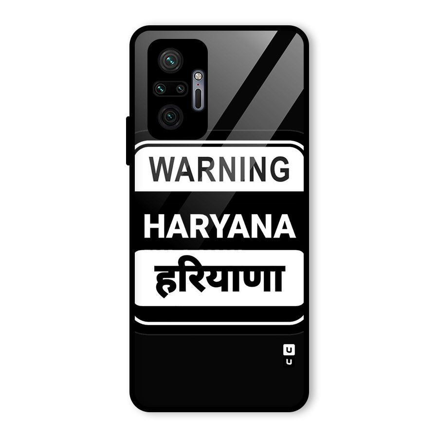 Warning Haryana Glass Back Case for Redmi Note 10 Pro Max