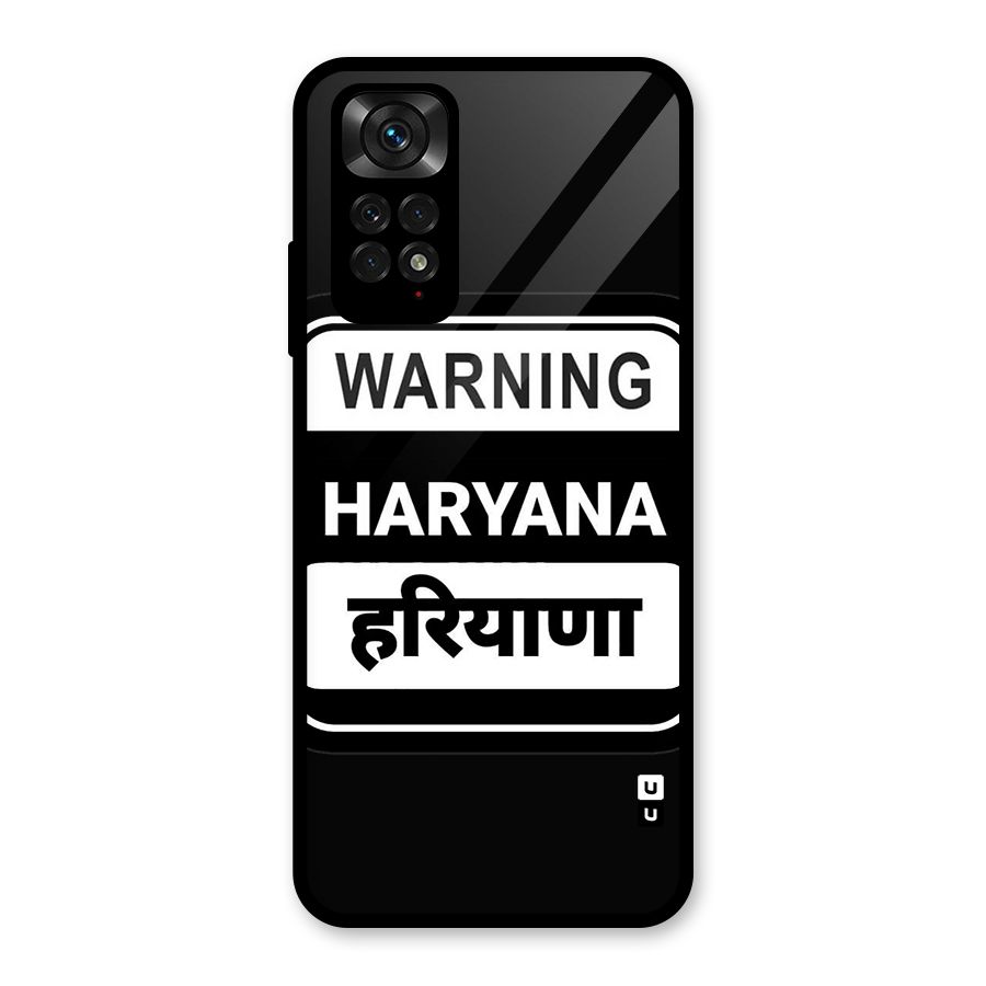 Warning Haryana Glass Back Case for Redmi Note 11S